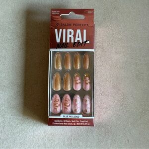 Salon Perfect Viral Nail Edit Almond Medium Press On Nails